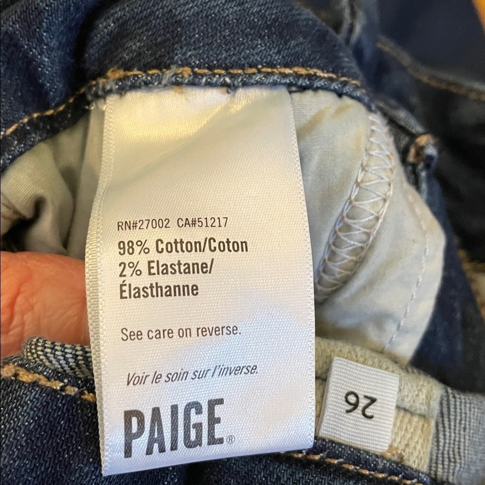 PAIGE Dion High Rise Bootcut Cargo Jeans in Gracie Lou, size 26, EUC - Picture 11 of 15